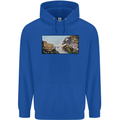 Funny Cat Creation Mens 80% Cotton Hoodie Royal Blue