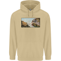 Funny Cat Creation Mens 80% Cotton Hoodie Sand