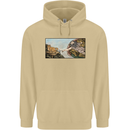 Funny Cat Creation Mens 80% Cotton Hoodie Sand