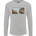 Funny Cat Creation Mens Long Sleeve T-Shirt Sports Grey