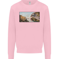 Funny Cat Creation Mens Sweatshirt Jumper Light Pink