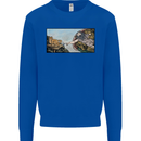 Funny Cat Creation Mens Sweatshirt Jumper Royal Blue