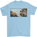 Funny Cat Creation Mens T-Shirt 100% Cotton Light Blue