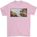 Funny Cat Creation Mens T-Shirt 100% Cotton Light Pink