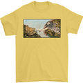 Funny Cat Creation Mens T-Shirt 100% Cotton Yellow