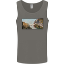 Funny Cat Creation Mens Vest Tank Top Charcoal