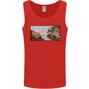 Funny Cat Creation Mens Vest Tank Top Red