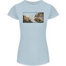 Funny Cat Creation Womens Petite Cut T-Shirt Light Blue