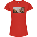 Funny Cat Creation Womens Petite Cut T-Shirt Red