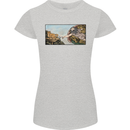 Funny Cat Creation Womens Petite Cut T-Shirt Sports Grey