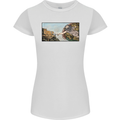 Funny Cat Creation Womens Petite Cut T-Shirt White