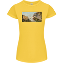 Funny Cat Creation Womens Petite Cut T-Shirt Yellow