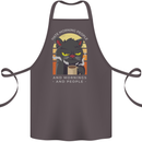 Funny Cat I Hate Morning People Coffee Cotton Apron 100% Organic Dark Grey