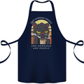 Funny Cat I Hate Morning People Coffee Cotton Apron 100% Organic Navy Blue