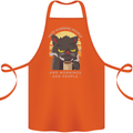 Funny Cat I Hate Morning People Coffee Cotton Apron 100% Organic Orange