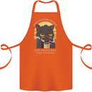 Funny Cat I Hate Morning People Coffee Cotton Apron 100% Organic Orange