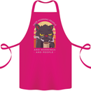 Funny Cat I Hate Morning People Coffee Cotton Apron 100% Organic Pink