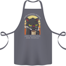 Funny Cat I Hate Morning People Coffee Cotton Apron 100% Organic Steel
