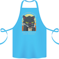 Funny Cat I Hate Morning People Coffee Cotton Apron 100% Organic Turquoise