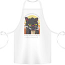Funny Cat I Hate Morning People Coffee Cotton Apron 100% Organic White
