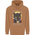 Funny Cat I Hate Morning People Coffee Mens 80% Cotton Hoodie Caramel Latte