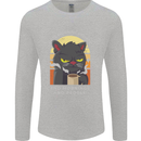 Funny Cat I Hate Morning People Coffee Mens Long Sleeve T-Shirt Sports Grey
