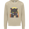 Funny Cat I Hate Morning People Coffee Mens Sweatshirt Jumper Sand