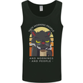 Funny Cat I Hate Morning People Coffee Mens Vest Tank Top Black