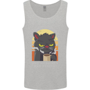 Funny Cat I Hate Morning People Coffee Mens Vest Tank Top Sports Grey