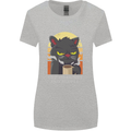 Funny Cat I Hate Morning People Coffee Womens Wider Cut T-Shirt Sports Grey