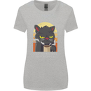Funny Cat I Hate Morning People Coffee Womens Wider Cut T-Shirt Sports Grey