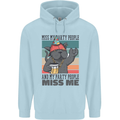 Funny Cat Miss My Party People Alcohol Beer Childrens Kids Hoodie Light Blue