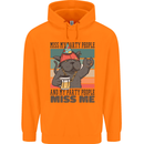Funny Cat Miss My Party People Alcohol Beer Childrens Kids Hoodie Orange