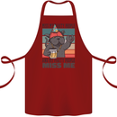 Funny Cat Miss My Party People Alcohol Beer Cotton Apron 100% Organic Maroon