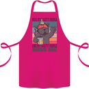 Funny Cat Miss My Party People Alcohol Beer Cotton Apron 100% Organic Pink