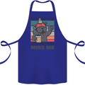 Funny Cat Miss My Party People Alcohol Beer Cotton Apron 100% Organic Royal Blue