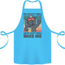 Funny Cat Miss My Party People Alcohol Beer Cotton Apron 100% Organic Turquoise