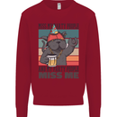 Funny Cat Miss My Party People Alcohol Beer Kids Sweatshirt Jumper Red