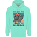 Funny Cat Miss My Party People Alcohol Beer Mens 80% Cotton Hoodie Peppermint