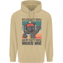 Funny Cat Miss My Party People Alcohol Beer Mens 80% Cotton Hoodie Sand