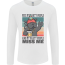 Funny Cat Miss My Party People Alcohol Beer Mens Long Sleeve T-Shirt White