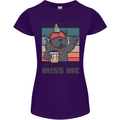 Funny Cat Miss My Party People Alcohol Beer Womens Petite Cut T-Shirt Purple