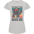 Funny Cat Miss My Party People Alcohol Beer Womens Petite Cut T-Shirt Sports Grey