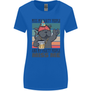 Funny Cat Miss My Party People Alcohol Beer Womens Wider Cut T-Shirt Royal Blue