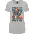 Funny Cat Miss My Party People Alcohol Beer Womens Wider Cut T-Shirt Sports Grey