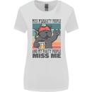 Funny Cat Miss My Party People Alcohol Beer Womens Wider Cut T-Shirt White