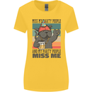Funny Cat Miss My Party People Alcohol Beer Womens Wider Cut T-Shirt Yellow