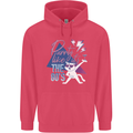 Funny Cat Purrty Like It's the 80's Childrens Kids Hoodie Heliconia