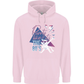 Funny Cat Purrty Like It's the 80's Childrens Kids Hoodie Light Pink