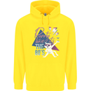 Funny Cat Purrty Like It's the 80's Childrens Kids Hoodie Yellow